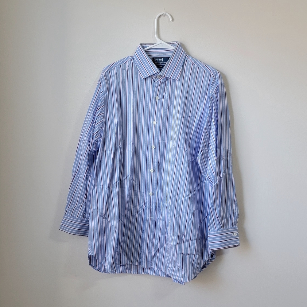 Ralph Lauren Men's Light Blue Striped Shirt